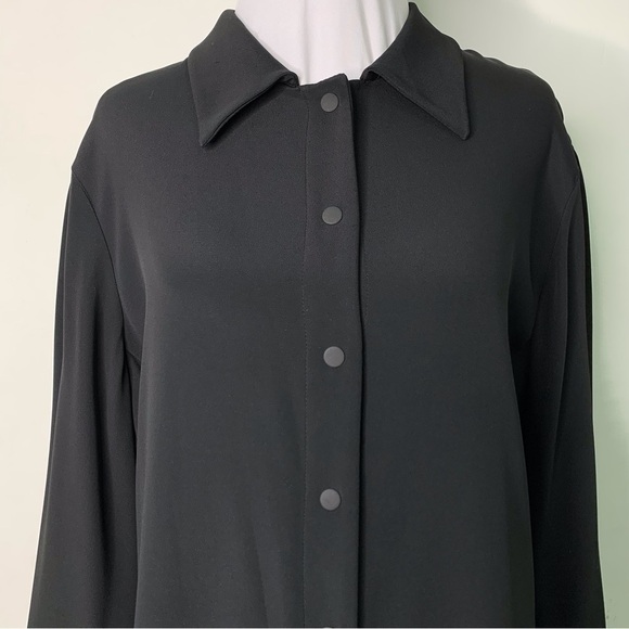 Armani Collezioni Women's Black Long Sleeve Button Down Maxi Dress Size 12 - Picture 3 of 16